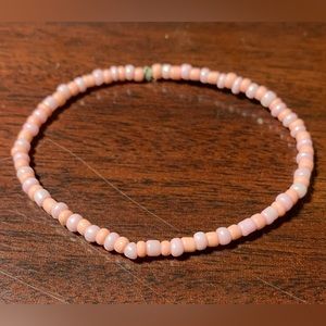 NWOT handmade seed bead bracelet, shades of baby pink